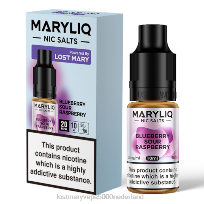 RV0V207 - LOST MARY vape 5000 Nederland bosbes zure framboos LOST MARY MARYLIQ Nic-zouten - 10 ml