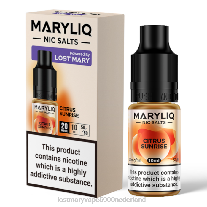 RV0V210 - LOST MARY vape Nederland kopen citrus LOST MARY MARYLIQ Nic-zouten - 10 ml