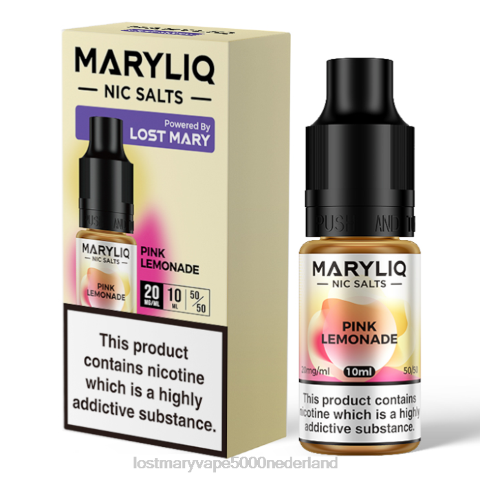 RV0V215 - LOST MARY vapes kopen roze LOST MARY MARYLIQ Nic-zouten - 10 ml