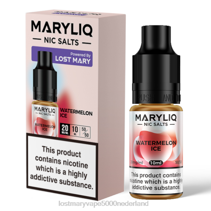 RV0V220 - LOST MARY vape Nederland kopen watermeloen LOST MARY MARYLIQ Nic-zouten - 10 ml