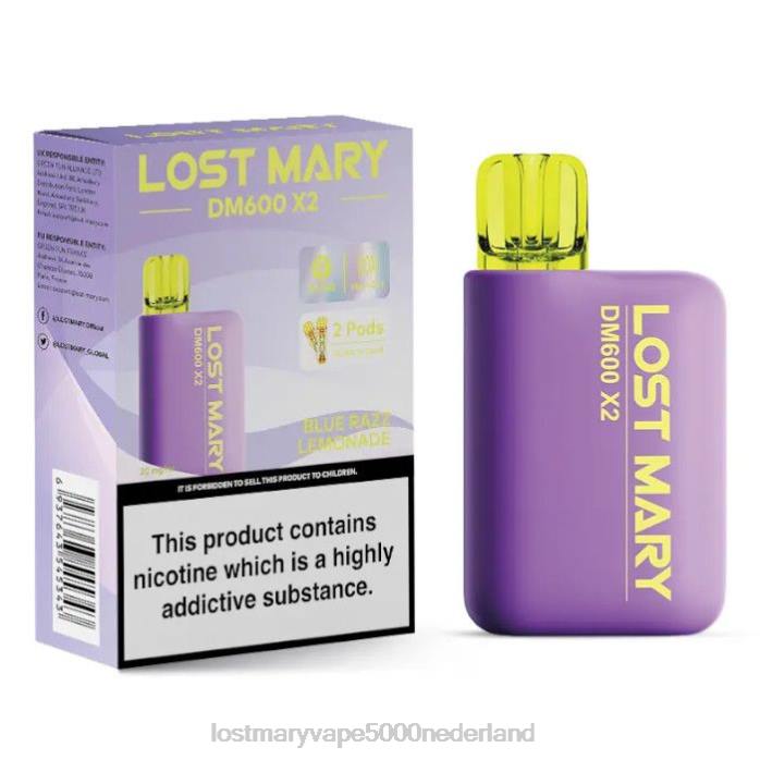 RV0V188 - LOST MARY kopen blauwe razz-limonade LOST MARY DM600 x2 wegwerpdamp
