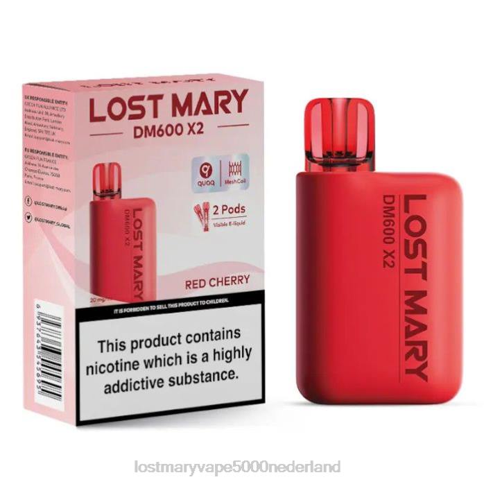 RV0V198 - LOST MARY kopen rode kers LOST MARY DM600 x2 wegwerpdamp