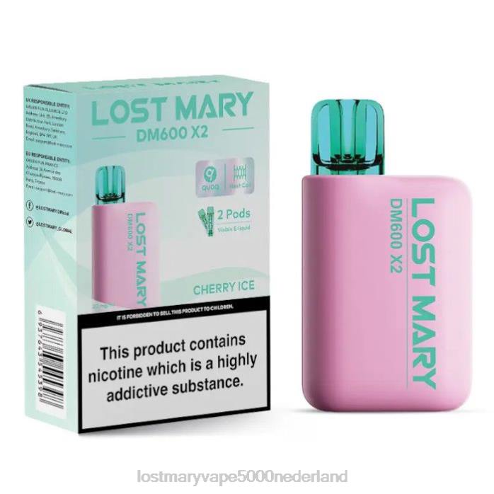 RV0V203 - LOST MARY vape smaken kersen ijs LOST MARY DM600 x2 wegwerpdamp
