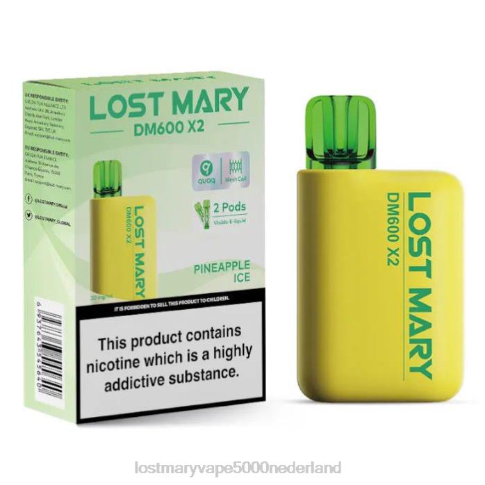 RV0V204 - LOST MARY vape kopen ananas ijs LOST MARY DM600 x2 wegwerpdamp