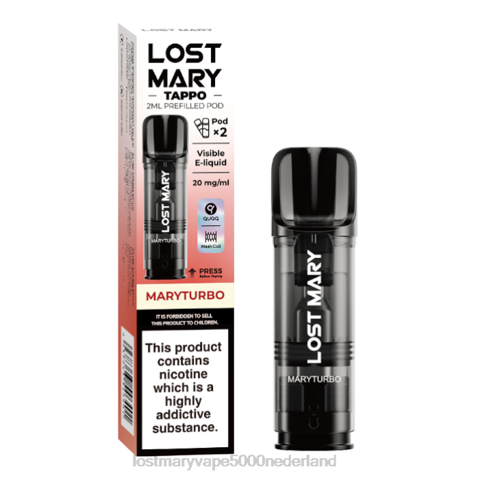 RV0V185 - LOST MARY vapes kopen maryturbo LOST MARY Tappo voorgevulde peulen - 20 mg - 2 stuks