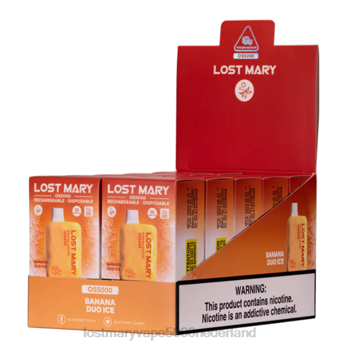 RV0V2 - LOST MARY vape Nederland bananenduo-ijs LOST MARY OS5000