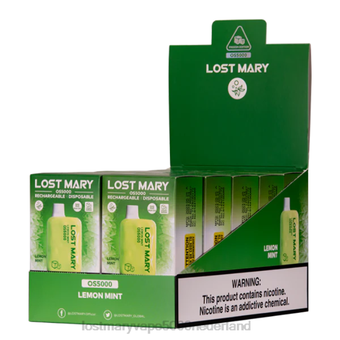 RV0V42 - LOST MARY vape Nederland citroen munt LOST MARY OS5000