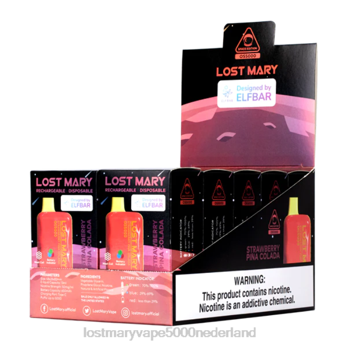 RV0V70 - LOST MARY vape Nederland kopen Aardbei Pina Colada LOST MARY OS5000