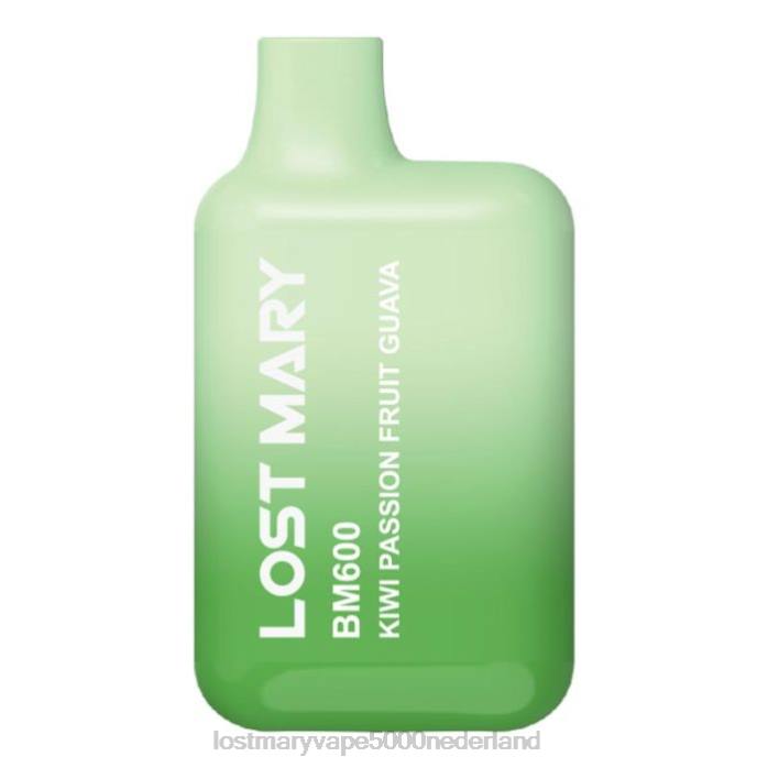 RV0V147 - LOST MARY vape 5000 Nederland kiwi-passievrucht-guave LOST MARY BM600 wegwerp damp