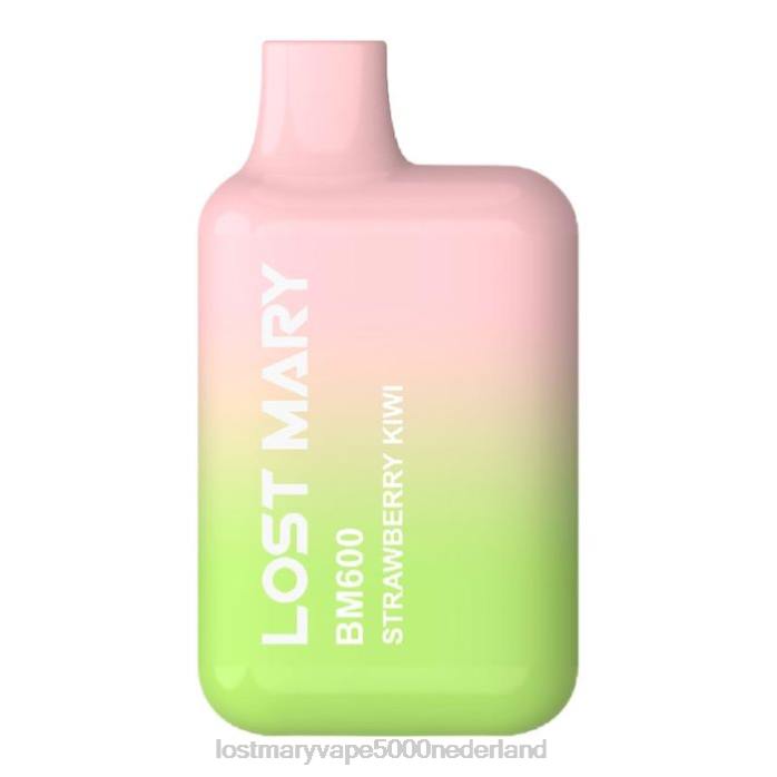 RV0V150 - LOST MARY vape Nederland kopen aardbei-kiwi LOST MARY BM600 wegwerp damp
