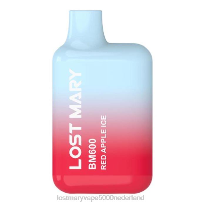 RV0V151 - LOST MARY vape review rood appelijs LOST MARY BM600 wegwerp damp