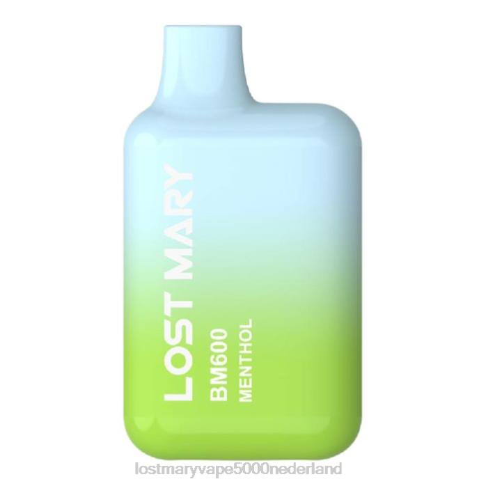 RV0V153 - LOST MARY vape smaken menthol LOST MARY BM600 wegwerp damp