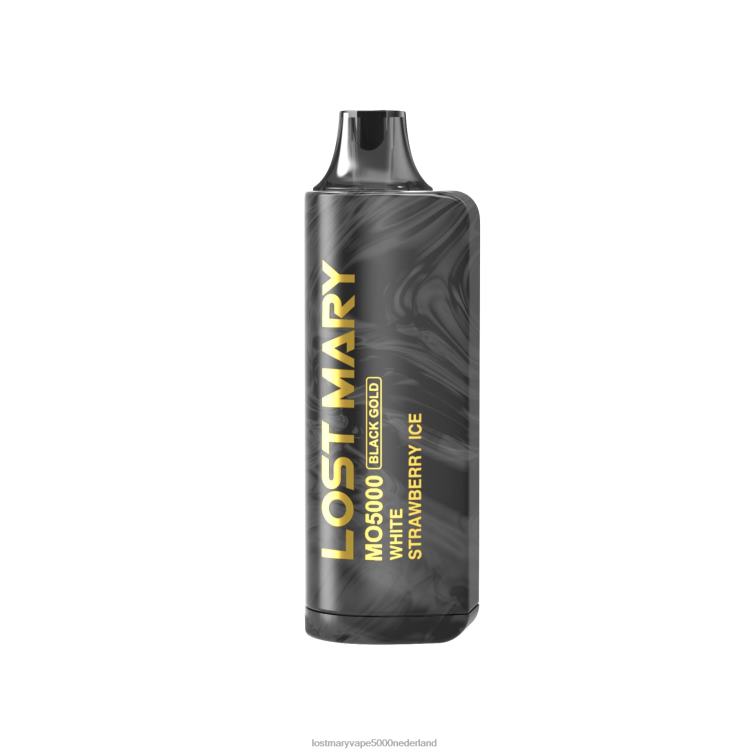 LOST MARY MO5000 zwart goud wegwerp 10ml - LOST MARY vapes kopen wit aardbeienijs J64HD5