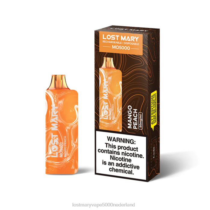 RV0V47 - LOST MARY vape 5000 Nederland mango-perzik LOST MARY MO5000