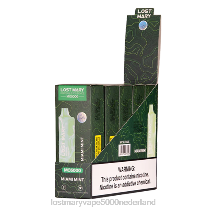 RV0V52 - LOST MARY vape Nederland miami munt LOST MARY MO5000