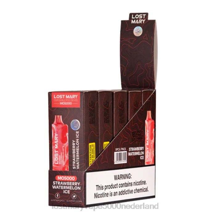 RV0V72 - LOST MARY vape Nederland aardbei watermeloen ijs LOST MARY MO5000