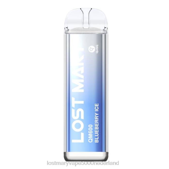 RV0V157 - LOST MARY vape 5000 Nederland bosbessen ijs LOST MARY QM600 wegwerp damp